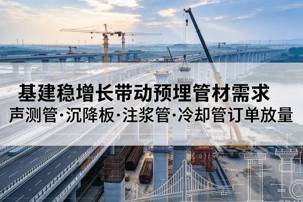 康县基建稳增长带动预埋监测管材需求，声测管、沉降板、注浆管订单持续放量